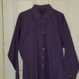 Men's Purple Arrow long sleeve dress shirt. Size 18 34/35